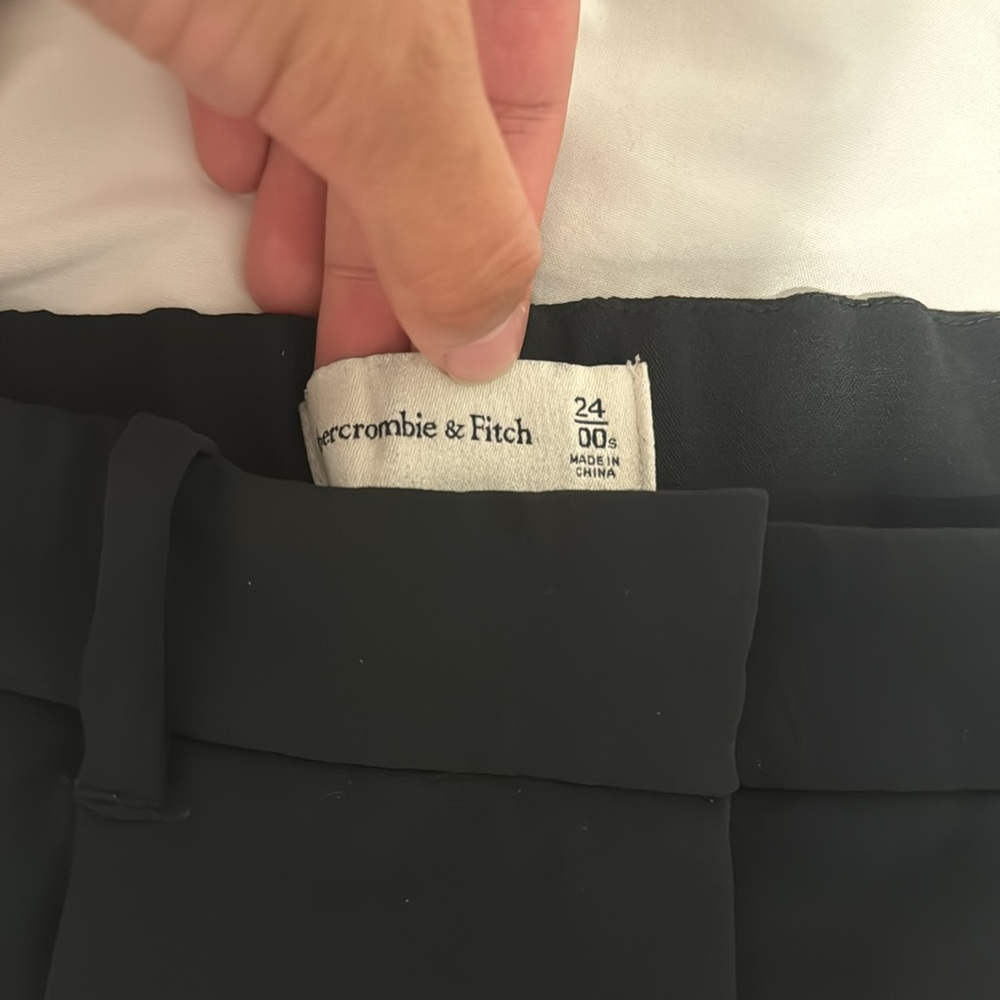 Abercrombie & Fitch Black Wide-Leg Trousers - Picture 5 of 6